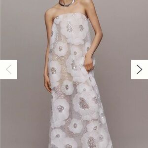 Helsi Margot Strapless Floral Sequin Maxi Dress